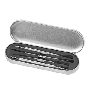 Cuticle-Pusher-Pinkiou-Double-End-Nail-Cuticle-Remover-Tool-Stainless-Steel-Manicure-Pedicure-Kit-4-Pcs-in-Tin-Box-0-0